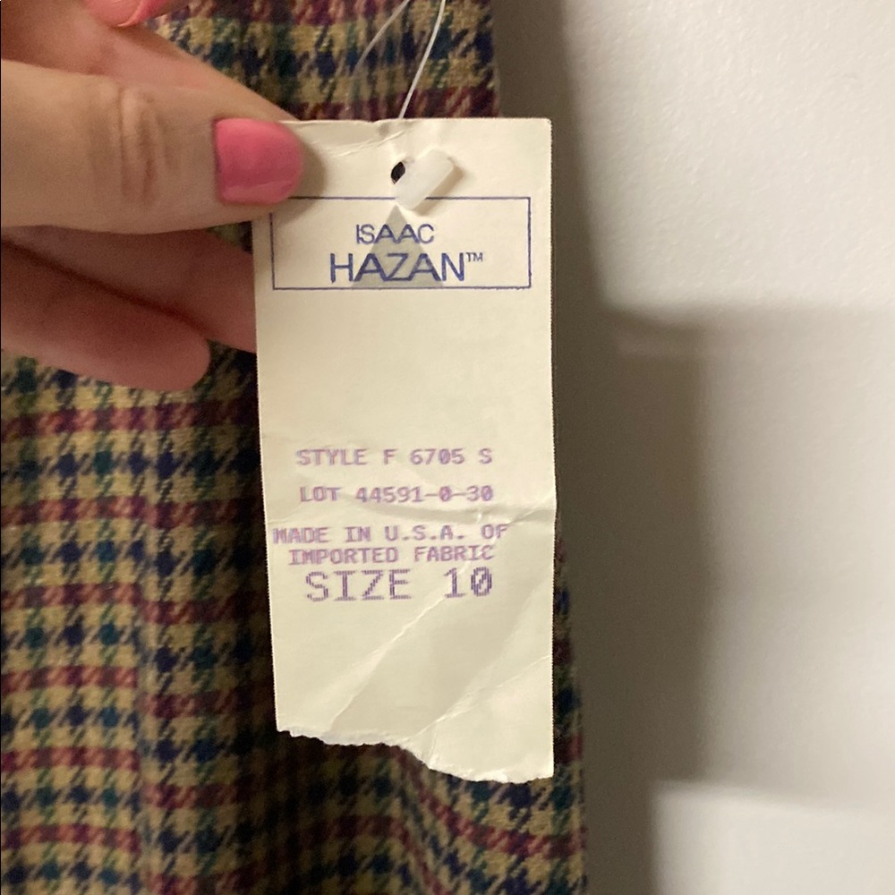 ISAAC HAZAN Vintage Wool Blend Midi Pencil Skirt - Picture 3 of 11